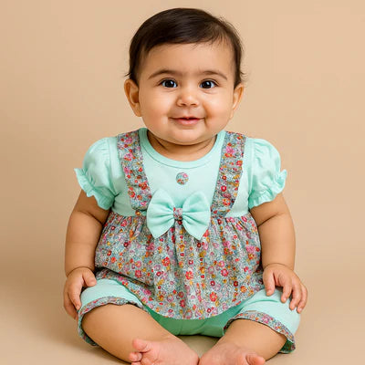 Baby Frock & Short Set Flowers