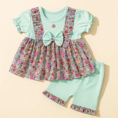 Baby Frock & Short Set Flowers
