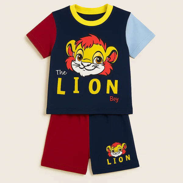 Cute Lion Boy Summer Set for Kids